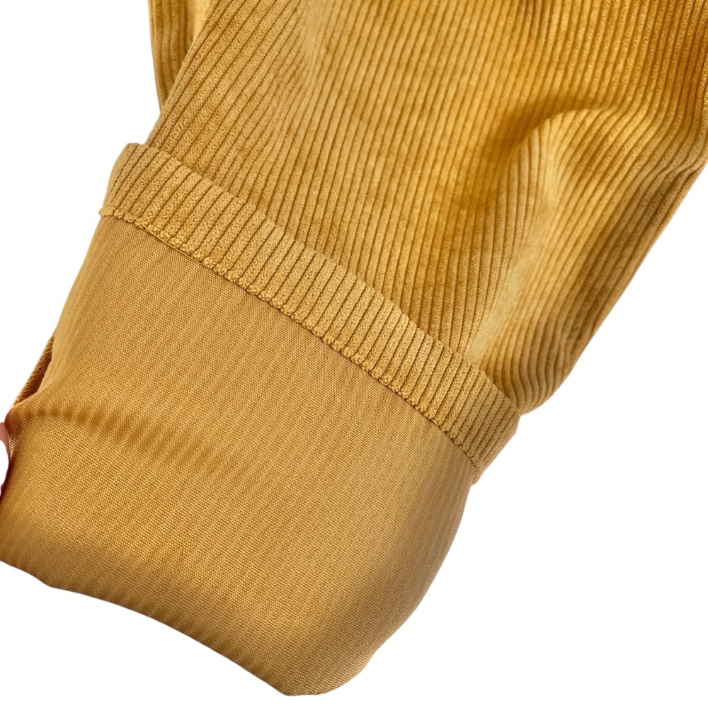 NWT High waisted relaxed fit pleated mustard yellow corduroy trousers 6 - Picture 16 of 16